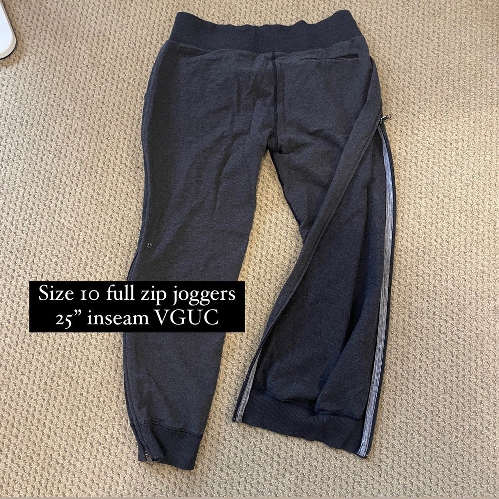 Lululemon sizr 10 full zip joggers